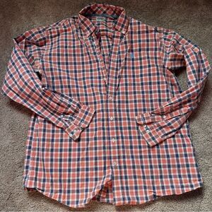 Cinch Men's Large Button-up Western Plaid Shirt.
